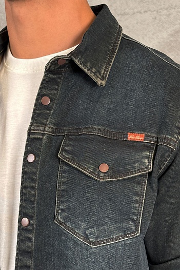 Джинсовая рубашка Loro Piana тёмно-синего цвета   