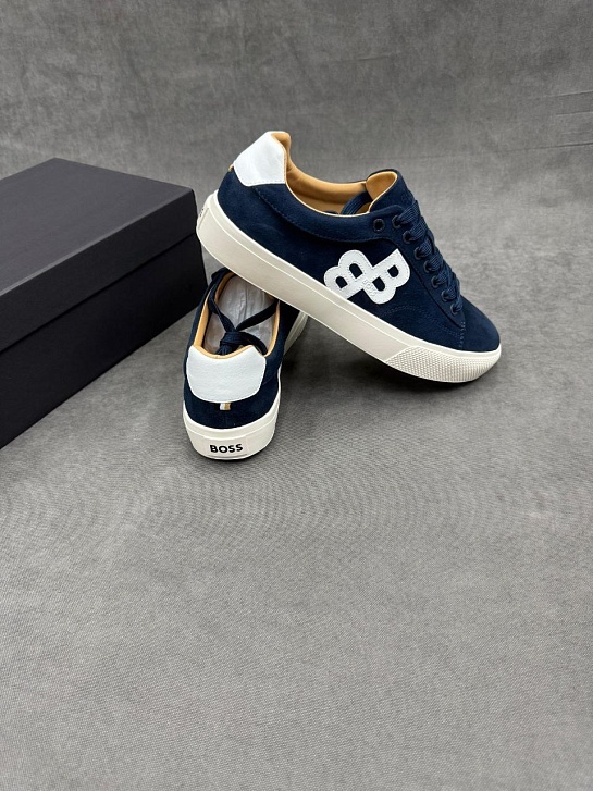 Замшевые кроссовки Hugo Boss Aiden - Blue