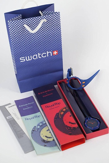 Часы Audemars Piguet × Swatch Royal Pop Orenji Hachi premium   