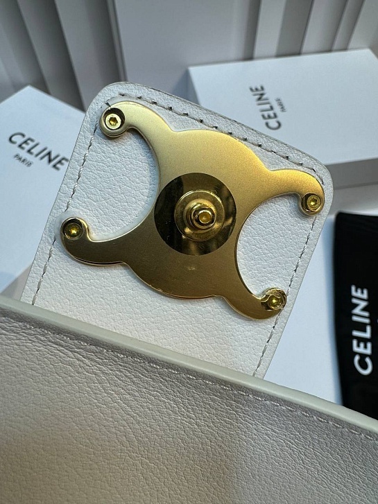 Женская сумка Celine Victorire Medium Premium 21x12x7 см - White