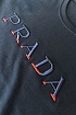 Тёмно-синяя мужская футболка Prada embroidered logo