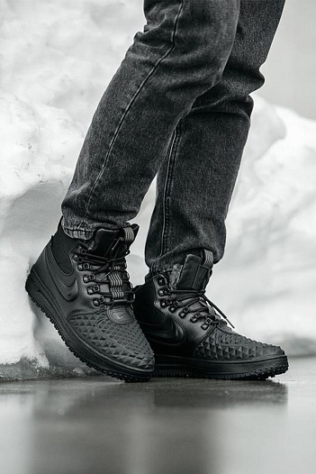 Кроссовки с мехом Nike Lunar Force 1 Duckboot - Black   