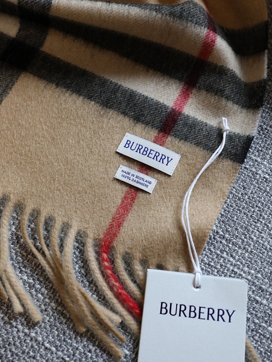 Шарф Burberry two-tone Check premium 168x30 см - Chestnut