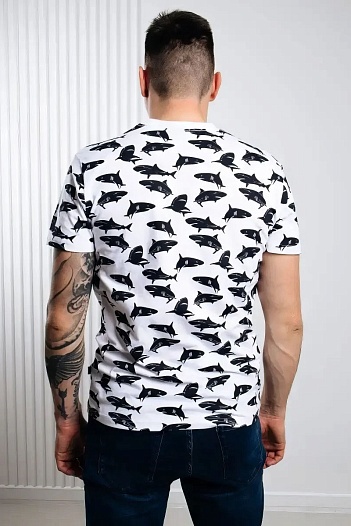 Белая мужская футболка Paul&Shark   