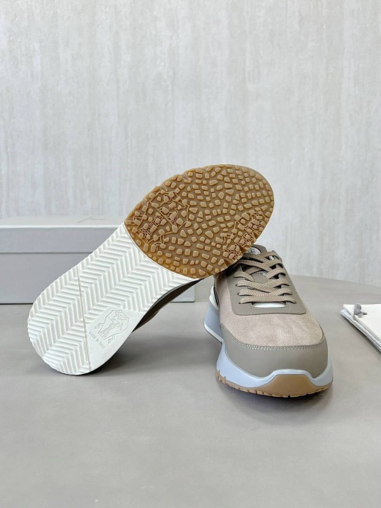 Замшевые кроссовки Brunello Cucinelli Premium - Beige