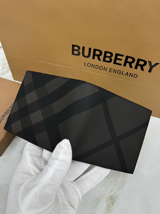 Кожаный кошелёк Burberry Premium 11x10 см