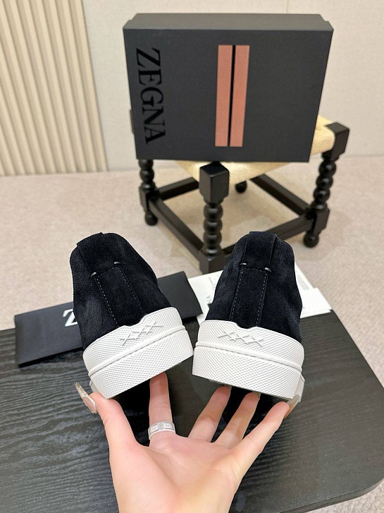 Мужские кроссовки Ermenegildo Zegna Triple Stitch - Black