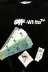 Чёрная оверсайз футболка Off-White Spray Helv Skate