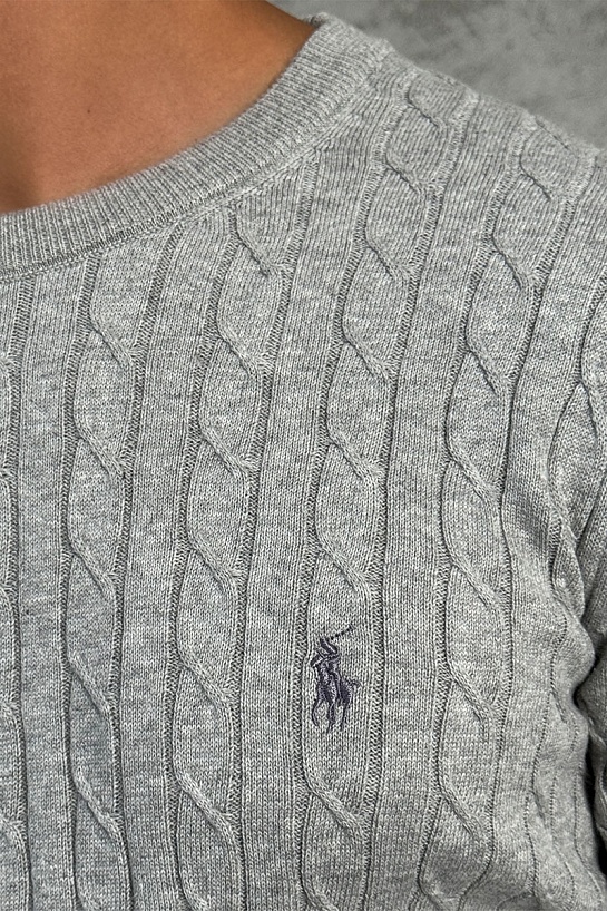 Мужской джемпер Polo Ralph Lauren cable-knit - Light Grey
