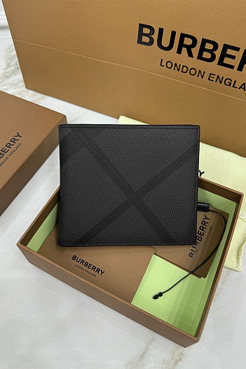 Кожаный кошелёк Burberry Premium 11x10 см   