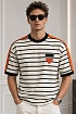 Оверсайз футболка Bottega Veneta - Beige / Orange