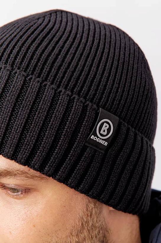 Шапка на флисе Bogner ribbed - Black