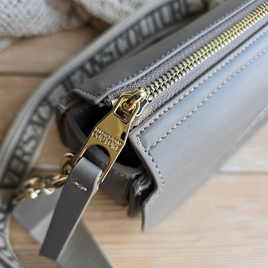 Кожаная сумка Versace Jeans Conture 22x15 см - Grey