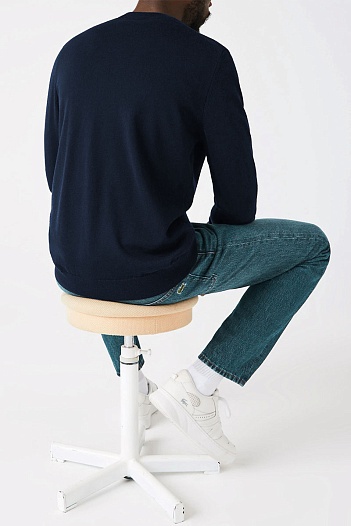 Джемпер тёмно-синего цвета Lacoste V-Neck   