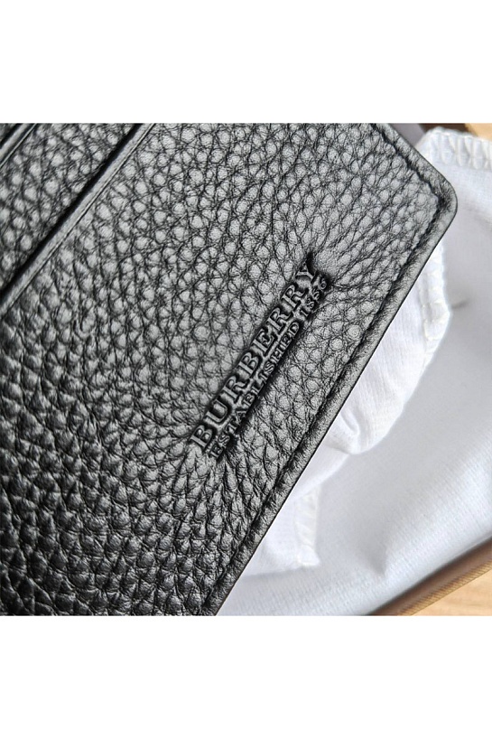 Кожаное портмоне Burberry logo-plaque 19x9 см
