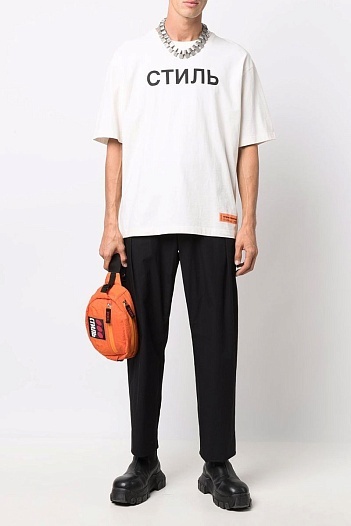 Белая оверсайз футболка Heron Preston "СТИЛЬ"   