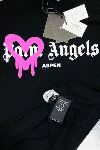 Оверсайз футболка Palm Angels Aspen Heart Sprayed   