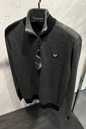 Мужская тёмно-серая кофта Emporio Armani   