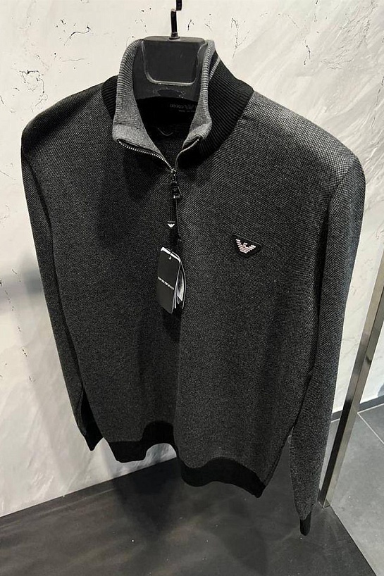 Мужская тёмно-серая кофта Emporio Armani