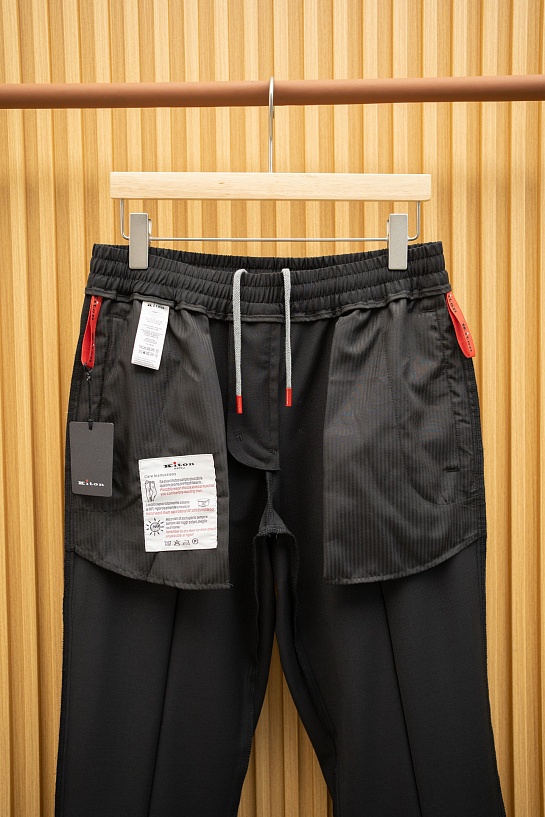 Мужские чёрные брюки Kiton Premium