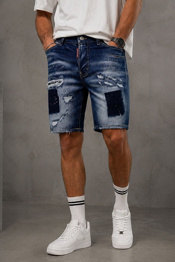 Синие джинсовые шорты Dsquared2   