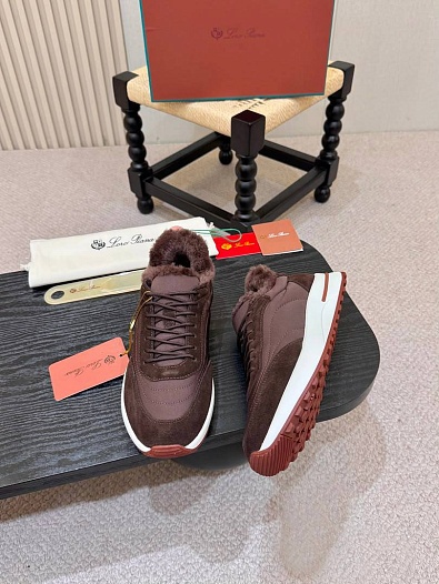 Кроссовки с мехом Loro Piana Week End Walk Evo premium   