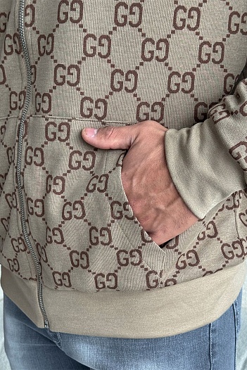 Двусторонняя кофта Gucci GG monogram - Beige   