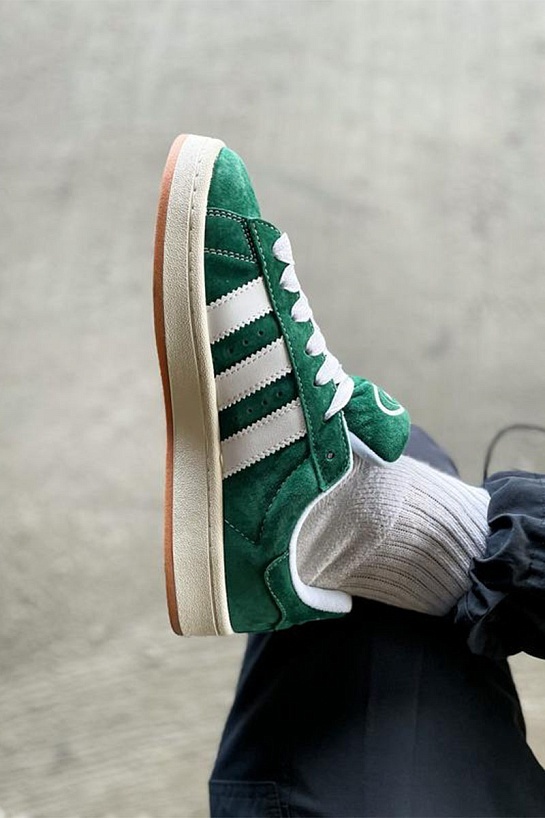 Кроссовки Adidas Campus - Dark Green / White
