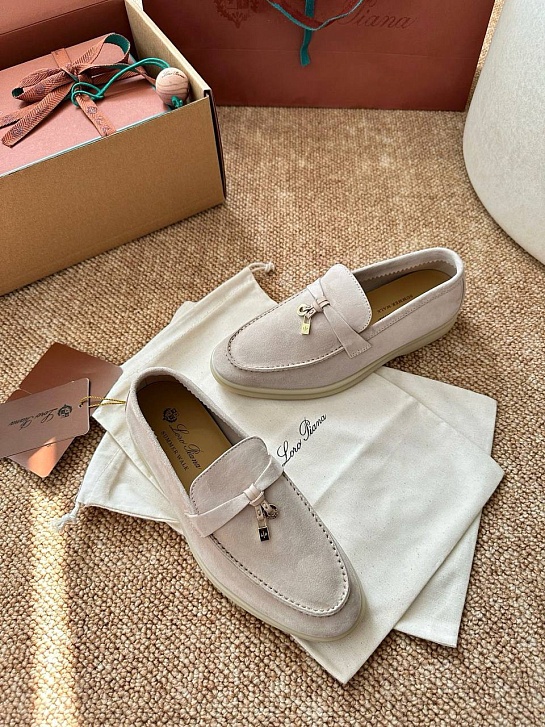 Женские замшевые лоферы Loro Piana Summer Charms Walk premium