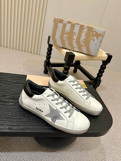 Мужские кожаные кроссовки Golden Goose Super-Star   