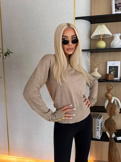 Женский трикотажный свитер Schiaparelli Premium - Beige   