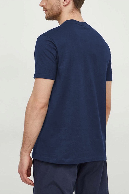 Мужская тёмно-синяя футболка Paul & Shark logo-print