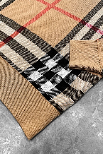 Мужская бежевая кофта Burberry check pattern   