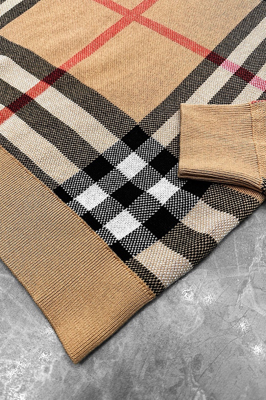 Мужская бежевая кофта Burberry check pattern