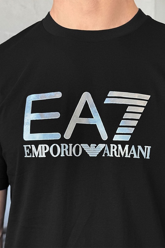 Мужская чёрная футболка Emporio Armani 7