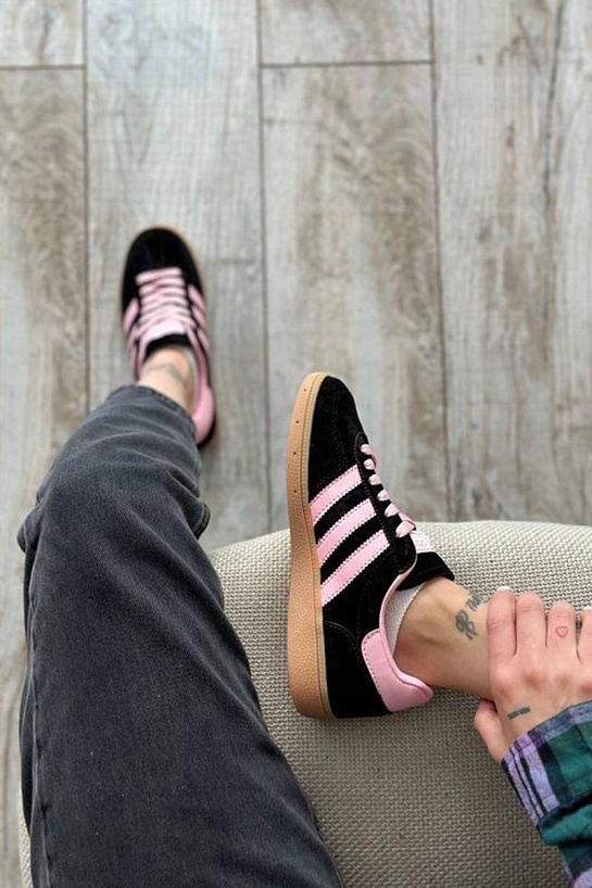 Женские кроссовки Adidas Spezial - Black / Pink