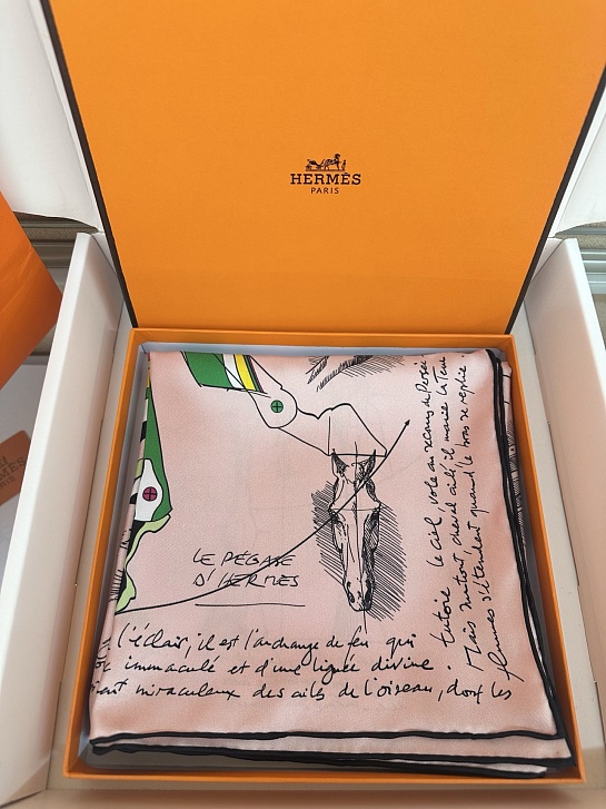 Платок Hermes Harnais Le Pegase premium 87x88 см