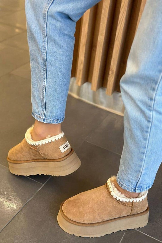 Женские зимние слиперы с мехом UGG Tasman