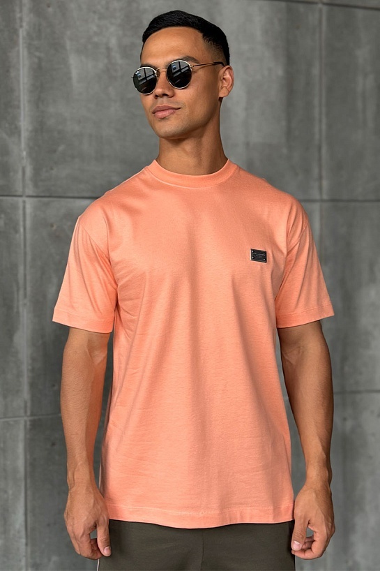 Футболка Dolce & Gabbana logo-plaque - Peach