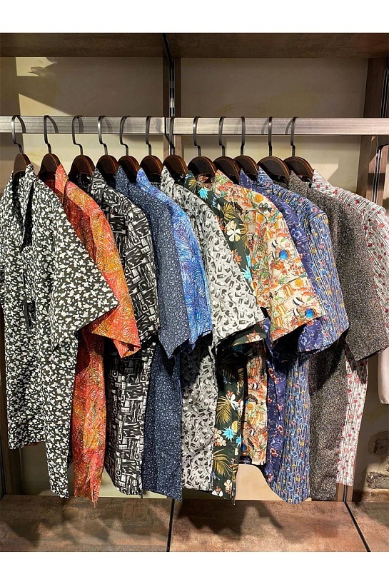 Мужская синяя рубашка Dolce & Gabbana floral-print