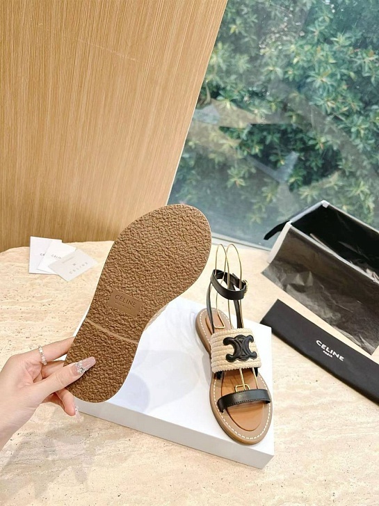 Женские сандалии Celine чёрного цвета