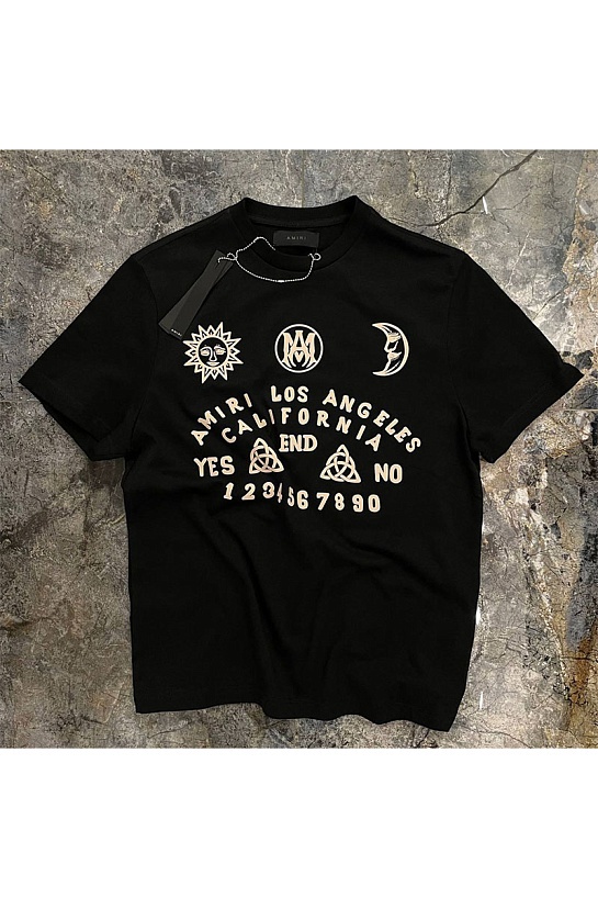 Чёрная оверсайз футболка Amiri Ouija Board