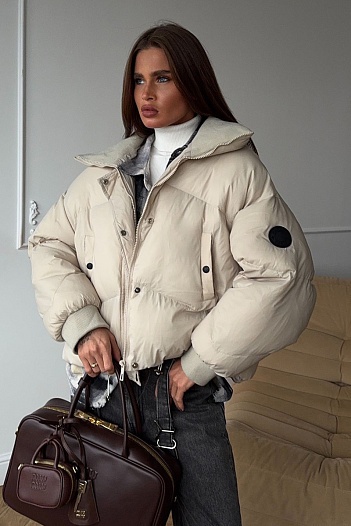 Женская бежевая куртка Hermes   