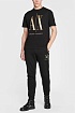 Чёрные спортивные штаны Armani Exchange gold embroidery
