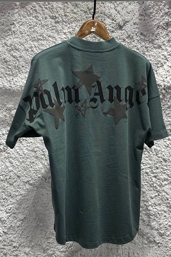Оверсайз футболка Palm Angels Shooting Star - Dark Green   