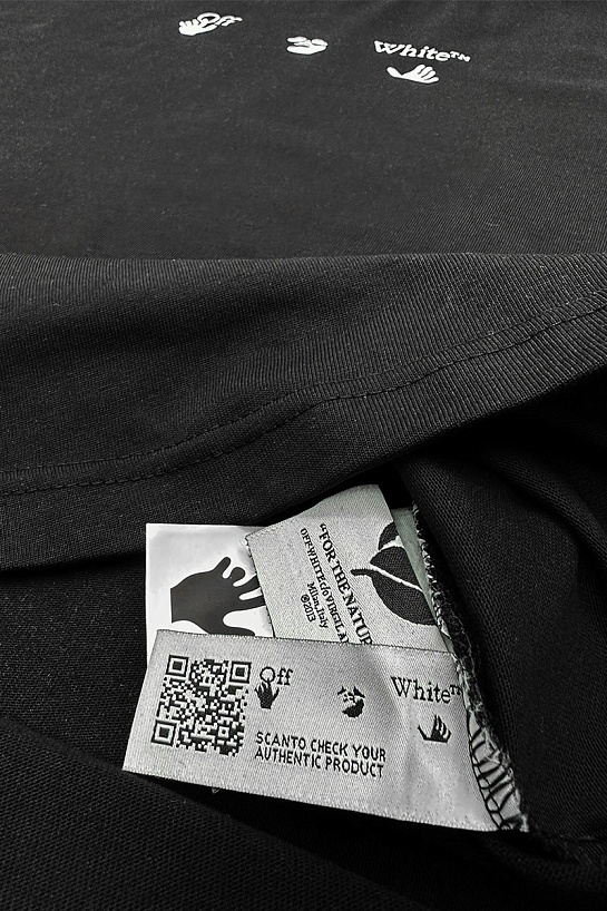 Чёрная оверсайз футболка Off-White Flash Date Camera