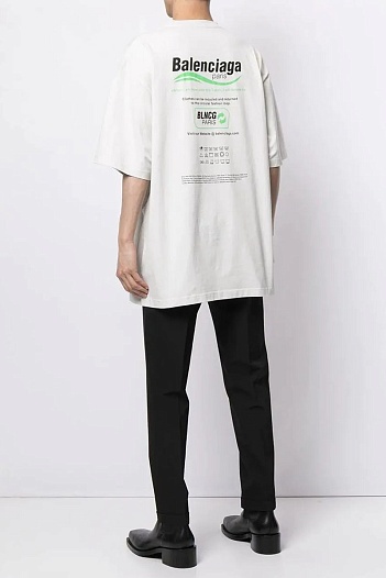 Оверсайз футболка Balenciaga Recycle - White   