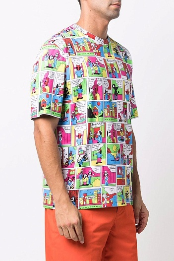 Мужская футболка Moschino comic strip graphic-print   