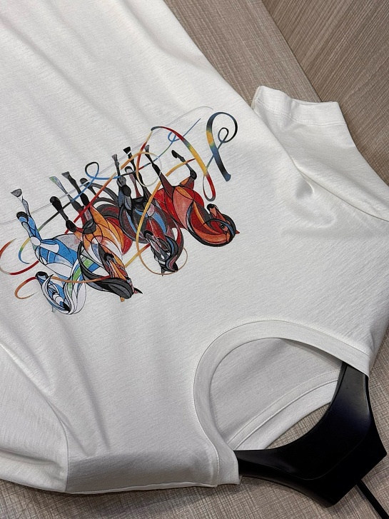 Футболка белого цвета Hermes Premium