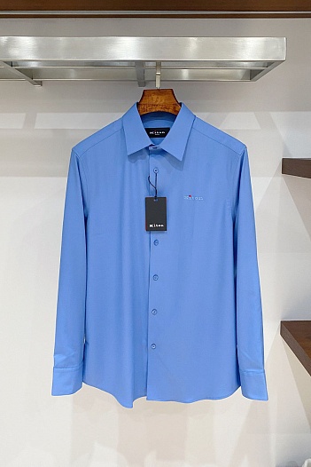 Мужская синяя рубашка Kiton premium   
